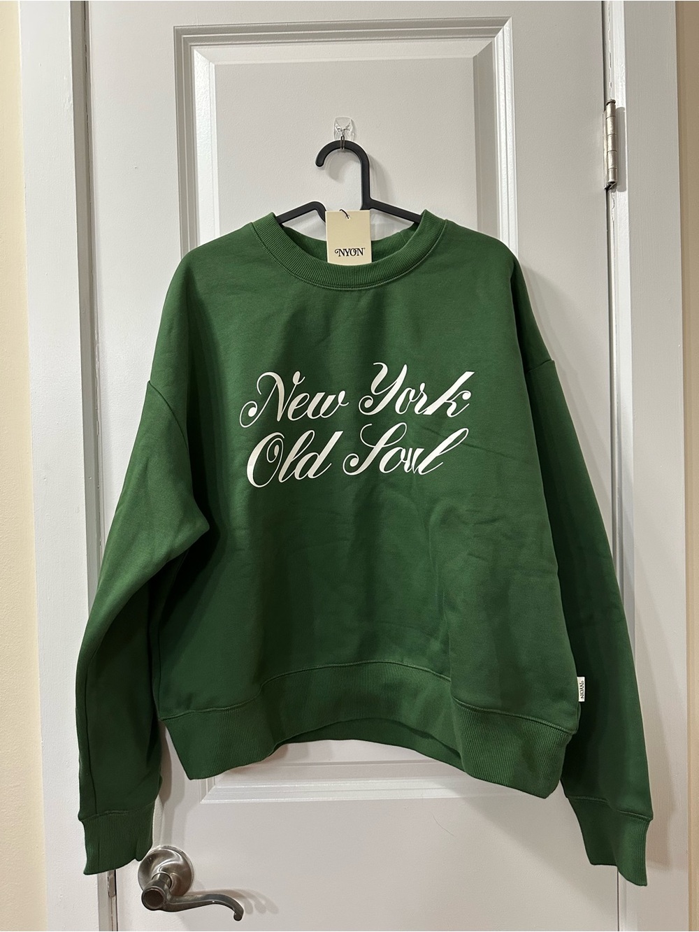 Green 'New York Old Soul' Crewneck Sweatshirt by NYON